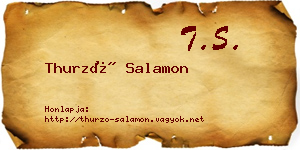 Thurzó Salamon névjegykártya